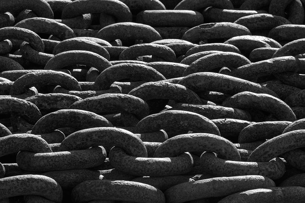 Rusty heavy chains-Grytviken-abandoned whaling station-South Georgia-Antarctica